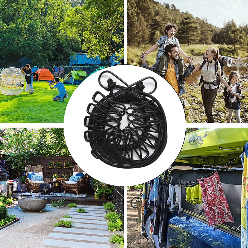 FlexiStand Tragbarer Kleiderständer | Elastischer Reise-Kleiderhalter | Platzsparend & Praktisch für Unterwegs