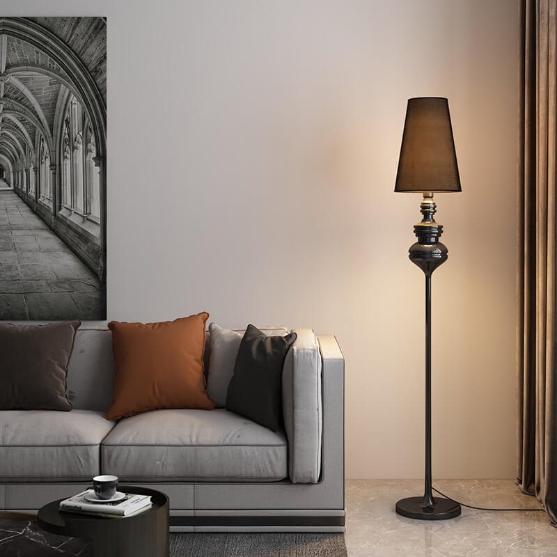 Glorovia Stehende Stofflampe | Modernes Kegeldesign | Stabiler Eisenfuß | Stimmungsvolle Beleuchtung für Wohnzimmer