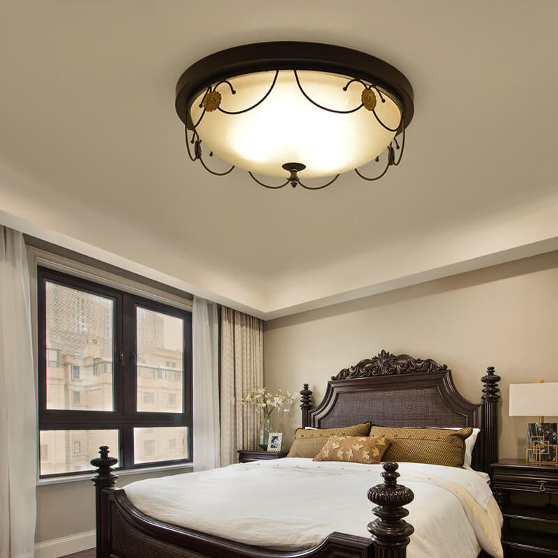 Vintora Luxe Deckenleuchte | Europäisches Vintage-Design | Rund | 3/4-Flammige LED-Deckenlampe