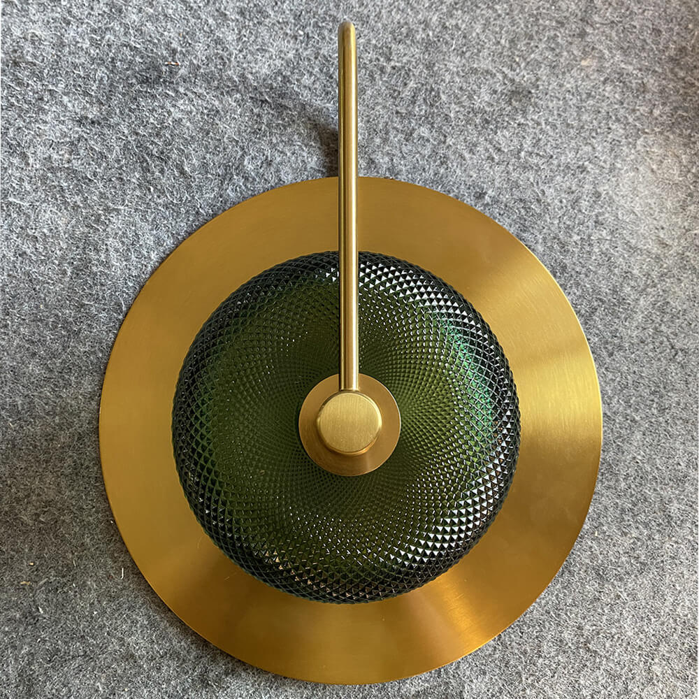 HaloDisc Skandinavische Wandleuchte | Rundes Eisen- und Glasdesign | Minimalistisch | Für Wohnzimmer & Schlafzimmer