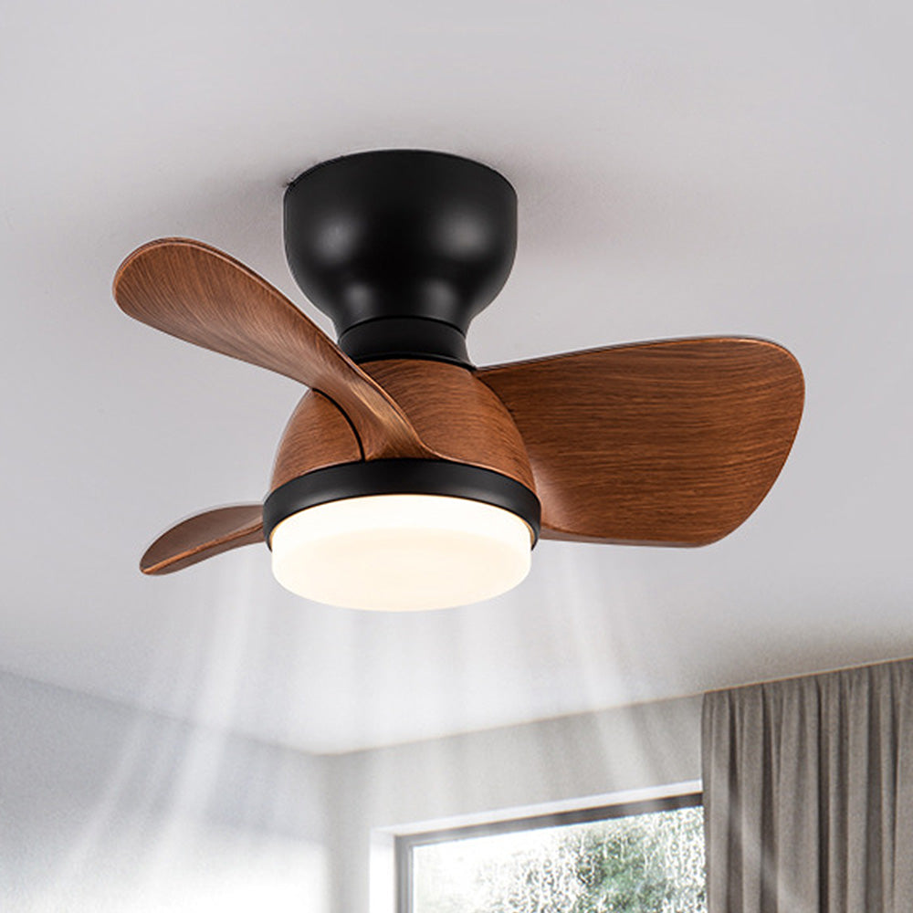 FantasiaWind Wooden LED Ceiling Fan | Modern Design | Schlafzimmer Ventilator mit LED-Licht | Deckenventilator mit Fernbedienung