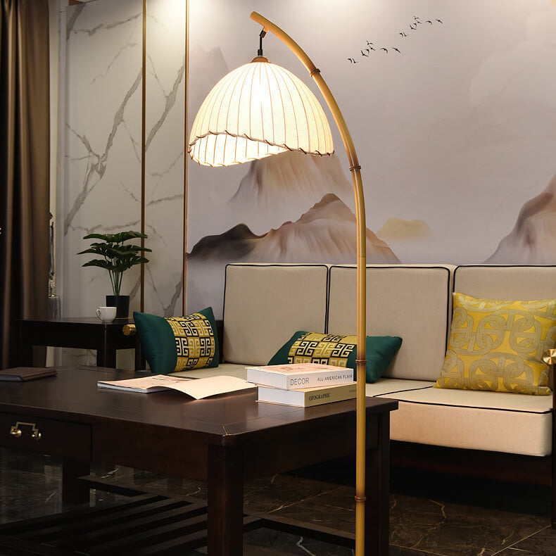 BambooLume Retro Bamboo Pole LED Stehlampe | 1-Licht | Modernes Design | Dimmbare Beleuchtung | Naturdeko für Zuhause