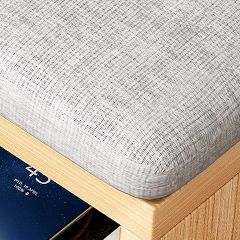 NordOrganica Schuhregal | Skandinavisches Design | Baumwolle & Leinen | Massivholz | Praktische Aufbewahrung für Eingangsbereiche