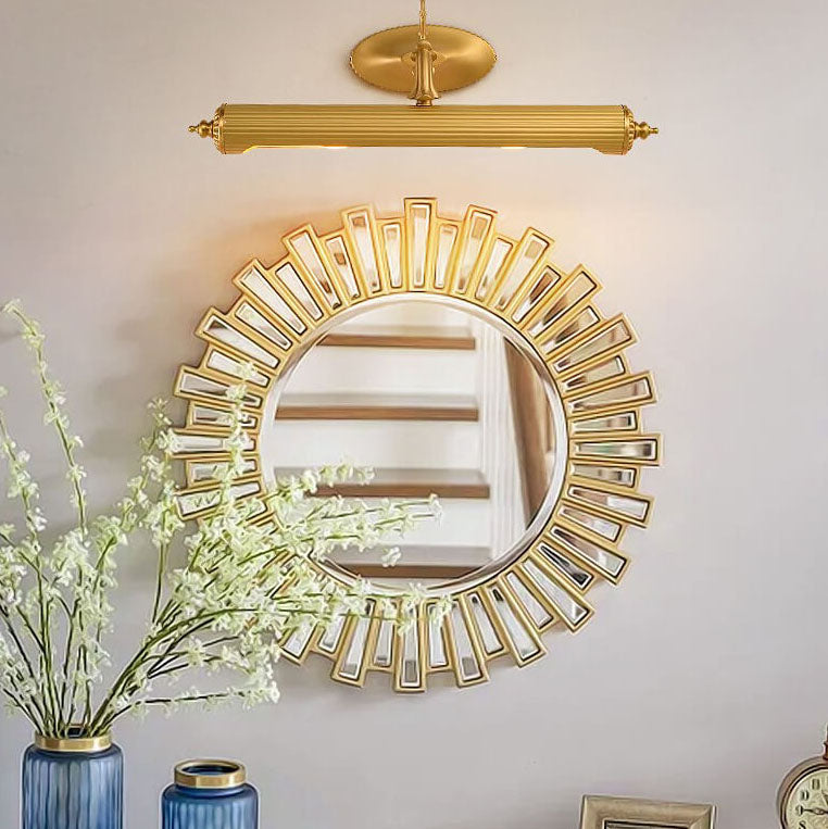 EleganceTwin Französisches Antik Kupfer Wandlicht | 2-Licht | Spiegel Front | Dekorative Wandleuchte