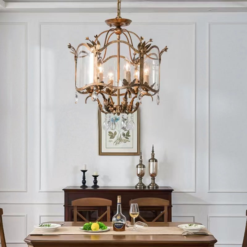 Vintessa Kristall Pendelleuchte | Blumenmuster | 3/6-flammige Beleuchtung | Elegantes Design für Wohnzimmer