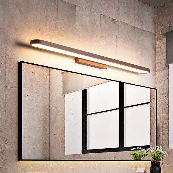 MirrorGlow Europäische LED Spiegelleuchte | Minimalistisches Design | Aluminium | Warm- & Weißlicht | Verschiedene Größen