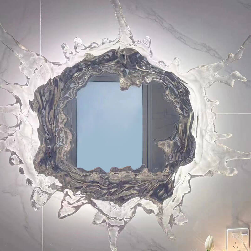 Splashora Wandleuchte | Modernes Wasserspritz-Design | Edelstahl & Acryl | LED & Dimmbar