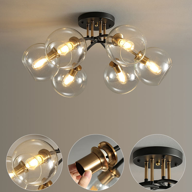 AstraLuxe Glas-Deckenleuchte | Luxus Design | 4/6/8 Lichter | Modern & Elegante Beleuchtung für Ihr Zuhause