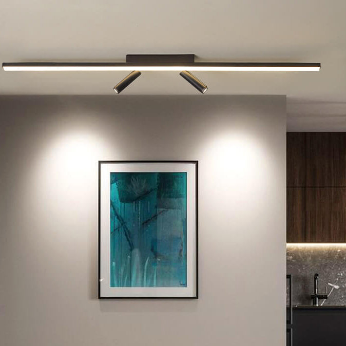 Linevo Minimalistische LED Deckenleuchte | Langstreifen-Design | Spotlight Beleuchtung | Energieeffizient & Modern