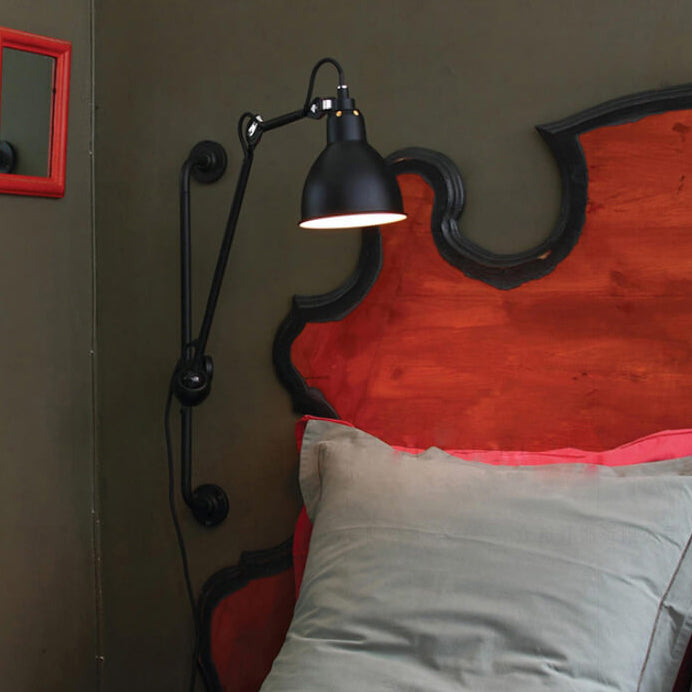 Brayden Industrial Vintage Eisen Wandlampe mit Schwenkarm | 1-Licht | Retro Design | Flexibel | Stimmungslicht für Zuhause