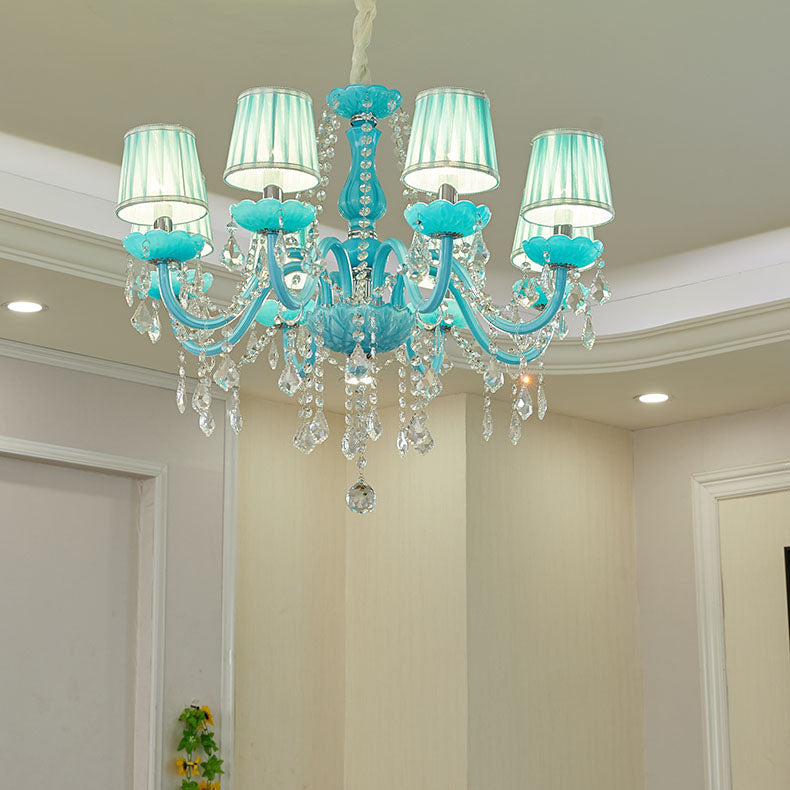 CoastalLume Kristall Kronleuchter | 6/8-Licht Design | Kerzenhalter | Für Wohnzimmer