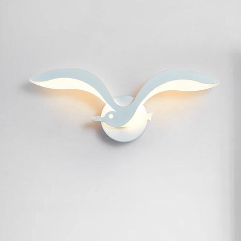 WingGlow LED Wandlampe | Kreatives Möwendesign | 1-Licht | Dimmbares Stimmungslicht für Zuhause