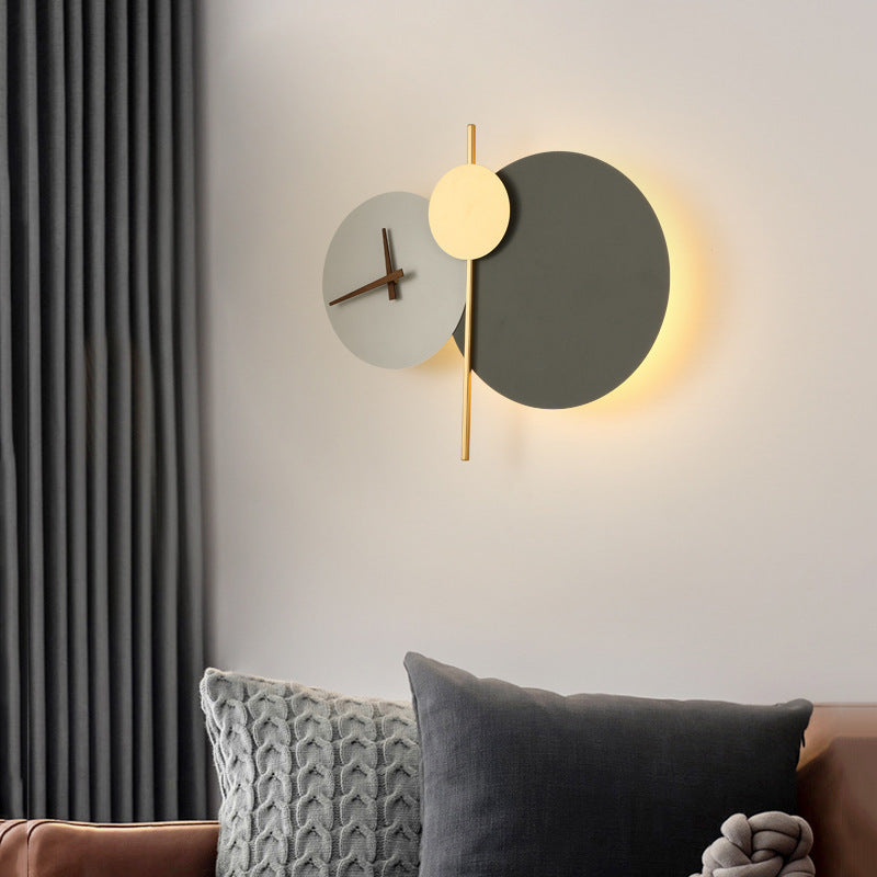 Chronora LED Wandlampe mit Uhr | Modernes Rundes Design | Minimalistisch & Funktional | Stimmungslicht