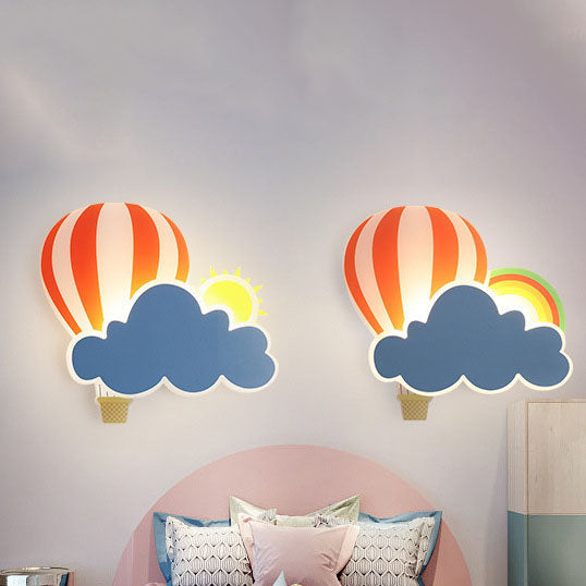 SkyDream LED Wandleuchte | Kreatives Heißluftballon- & Wolkendesign | Für Kinderzimmer | Warmweißes & Weißes Licht