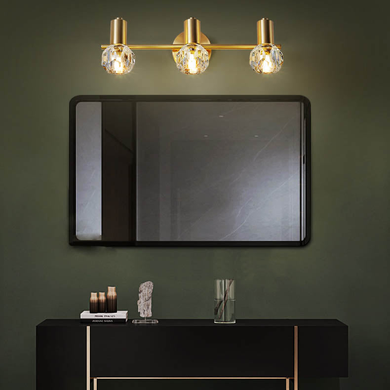 LumiBrill Crystal Wandlampe | Luxus Design | Messing & Kristall | Badezimmer-Beleuchtung