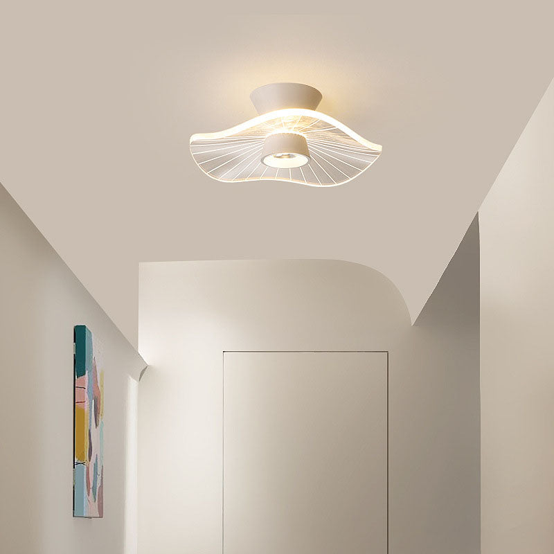 Bloomora Minimalistische LED-Deckenleuchte | Rosendesign | Runde Acryl-Lampe | Stimmungslicht für Wohnzimmer