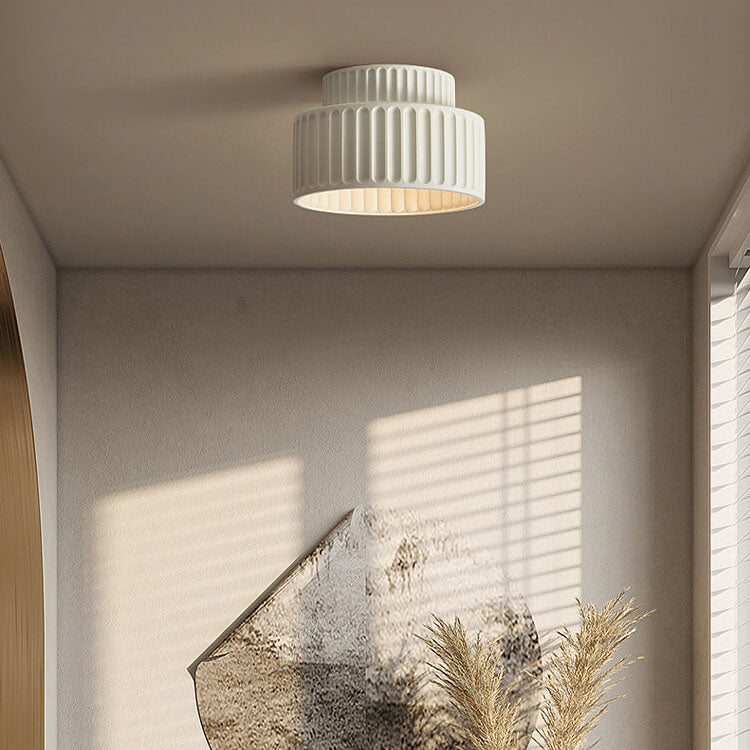 LumiStripes Handgefertigte Deckenleuchte | Runder Stil | 1-Licht LED-Deckenleuchte | Skulptiertes Design für Wohnzimmer & Schlafzimmer