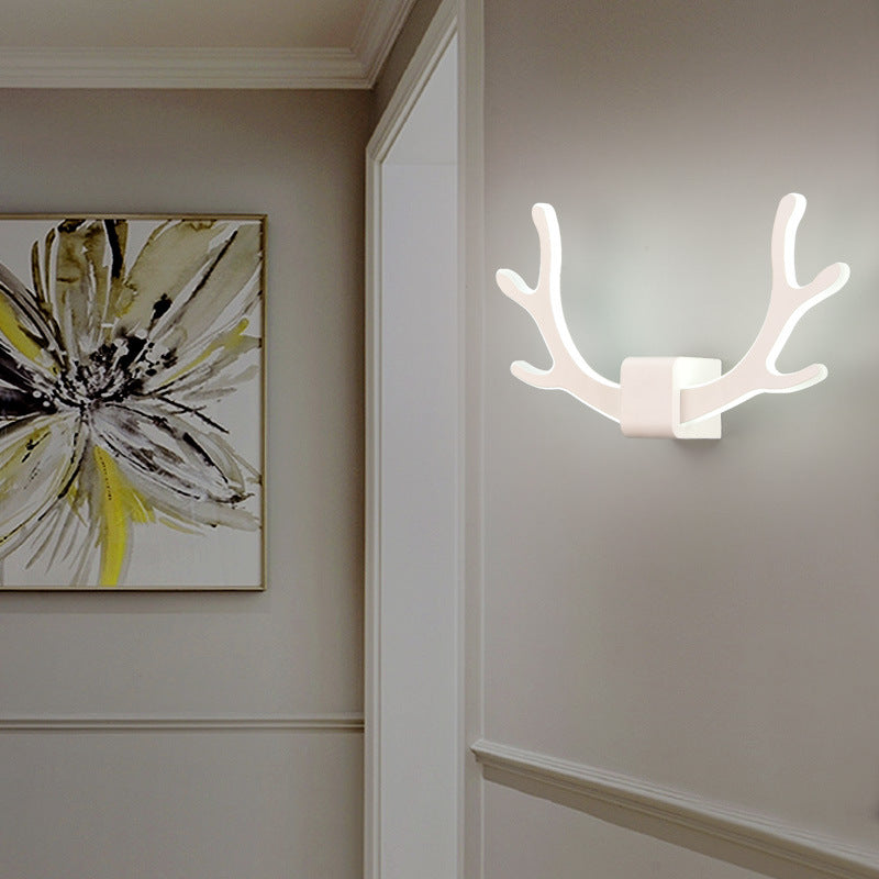 LumiAntler LED Wandleuchte | Nordisches Geweihdesign | Modernes Acryl | Warmes & Kaltes Licht | Kreative Wandlampe