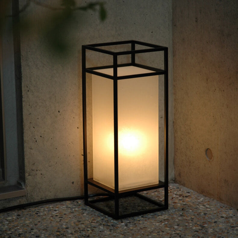 Zenoria Stehlampe | Japanisches Tatami-Design | Rechteckig | Stoff & Eisen | LED Bodenlampe