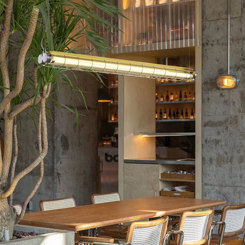 Lynteris Insel-Leuchte | Modernes Industrie-Design | Acryl & Metall | 1/2-flammig | Esszimmer-Beleuchtung