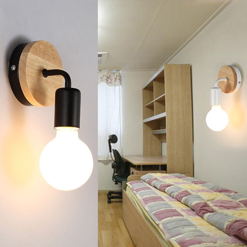 ArcoLune Wandleuchte | Modernes gebogenes Holz-Design | Beleuchtung für Schlafzimmer | Stilvoll & funktional