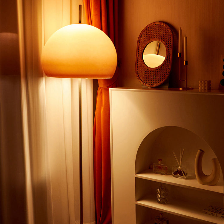 Lumora Retro Mushroom Stehleuchte | 2-Licht Design | Glas & Metall | Perfekt für Wohnzimmer