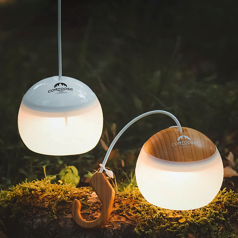 CampLume Minimalistische LED Campinglampe | USB Aufladbar | Tragbar & Hängbar | 3/4 Helligkeitsstufen | Outdoor Licht