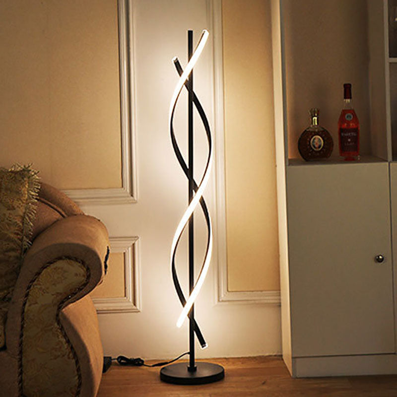 LumiSpire LED Stehlampe | Minimalistisches Spiraldesign | 1-flammige Standlampe | Dimmbares Licht
