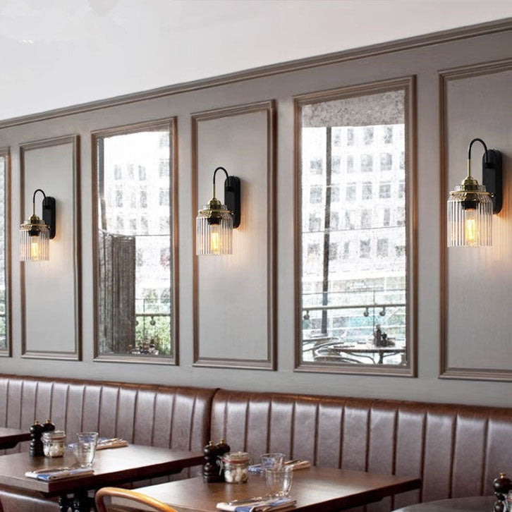 Cylindrix Schlafzimmer-Wandleuchte | Modernes Luxusdesign | Eisen & Glas | 1-flammig