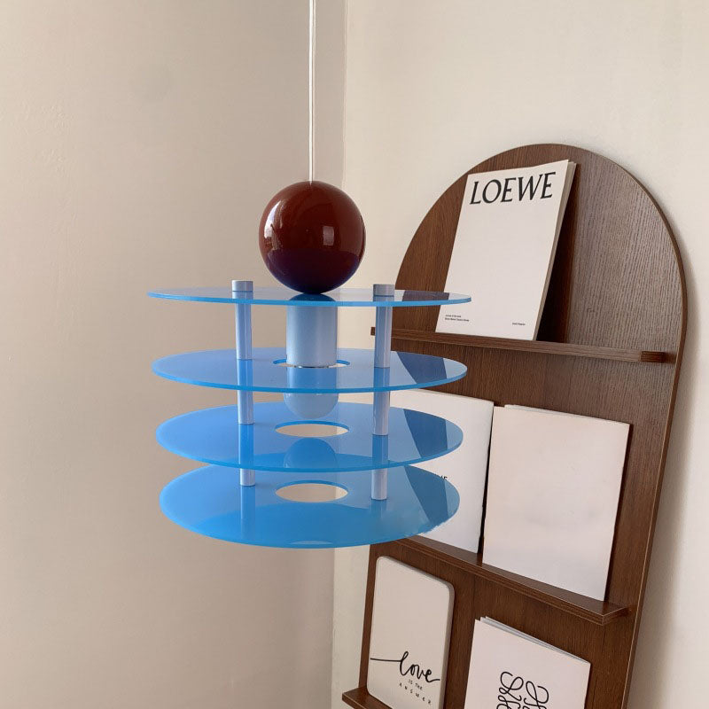 Aurova Nordic Acryl Pendelleuchte | Farbige Hängeleuchte | Modernes Design für Schlafzimmer & Wohnbereiche