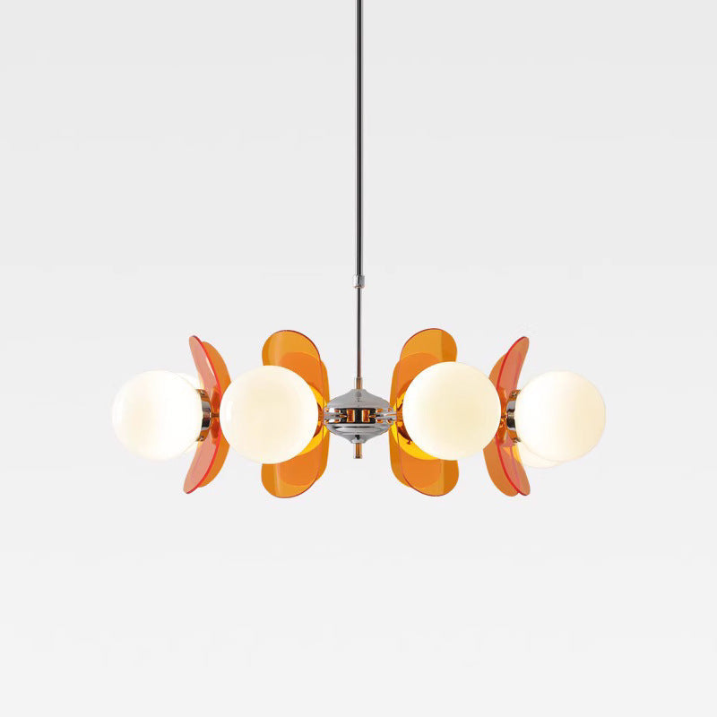 LumiOrion Acryl-Kronleuchter | 3/5/6/8 Lichter | Mid-Century Design für Wohnzimmer & Essbereich