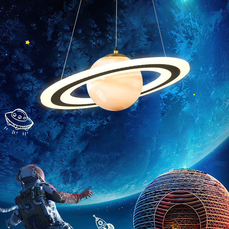 NovaOrbit Kids LED Kronleuchter | Kreatives Weltraumdesign | Dimmbar & Farbenfroh | Modern