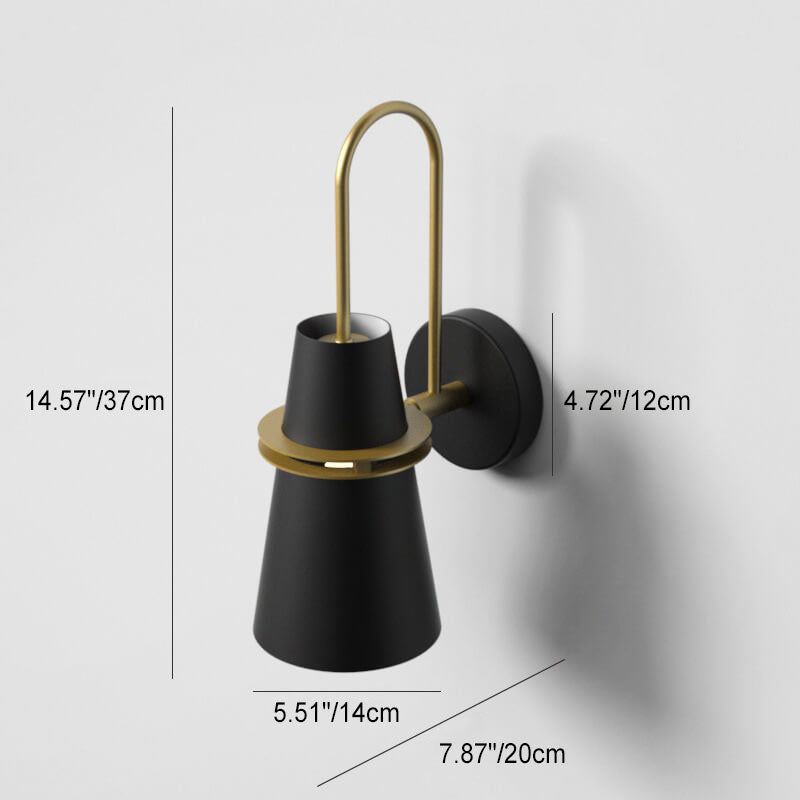 Hornvia Skandinavische Wandleuchte | Modernes Horn-Design | Metall | Schlafzimmerbeleuchtung