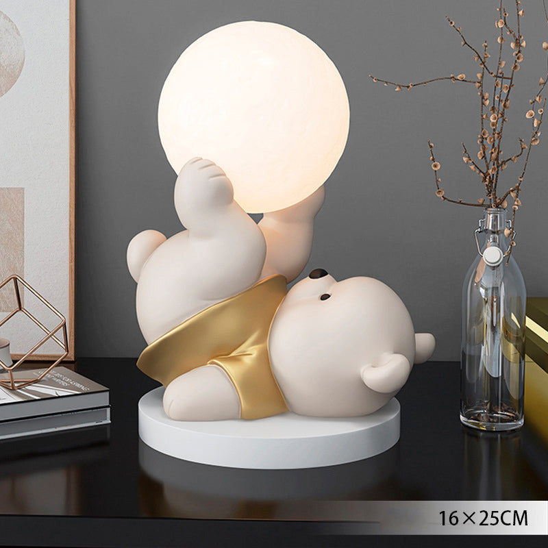 MoonBear Touch Lampe | LED Nachtlicht Teddybär | Stimmungslicht & Kinderzimmer Dekoration