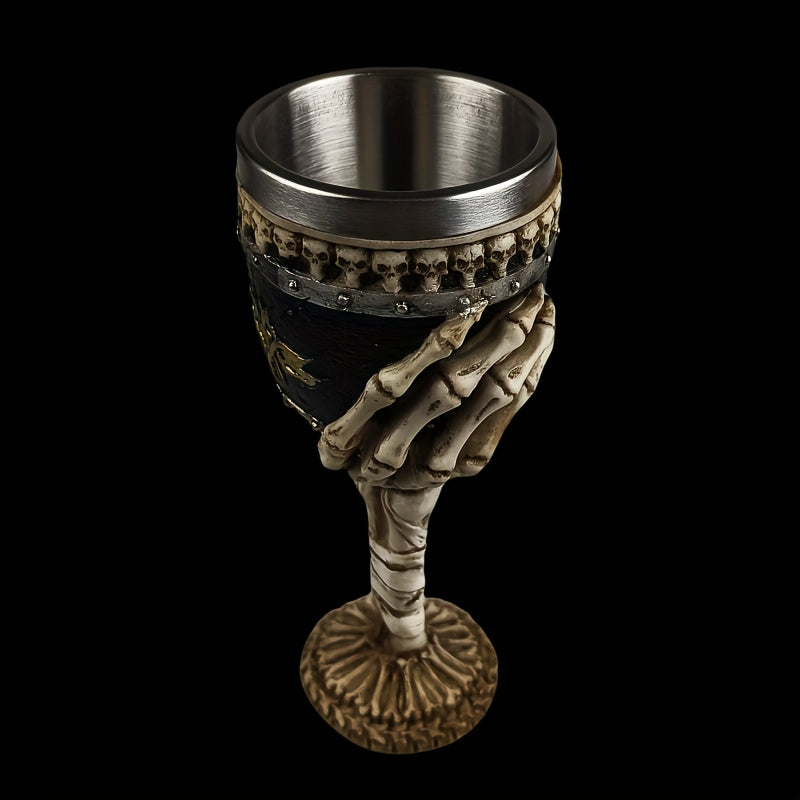SkullGoblet Gothic Design Weinkelch | Skelett-Handgriff | 200ml Kapazität