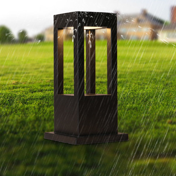 LumiTide LED Gartenlampe | Hohles geometrisches Design | Modernes Lichtsäulen-Layout | Außenbeleuchtung für Garten und Terrasse