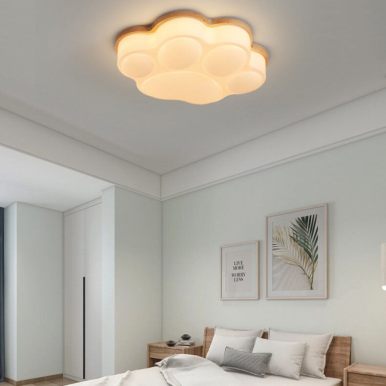 CatGlow Deckenleuchte | Kreatives Katzenpfoten-Design | Nordic Holzstil | LED | Dimmbar