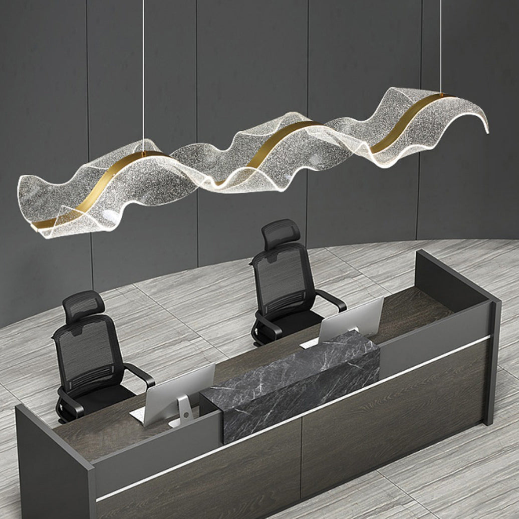 WaveLuma LED Pendelleuchte | Innovatives Wellen-Design | Dimmbar | Perfekt für Esszimmer & Kücheninseln