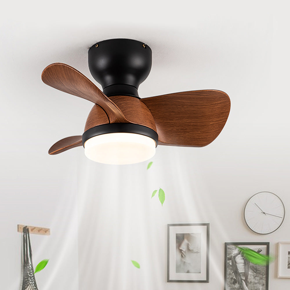 FantasiaWind Wooden LED Ceiling Fan | Modern Design | Schlafzimmer Ventilator mit LED-Licht | Deckenventilator mit Fernbedienung