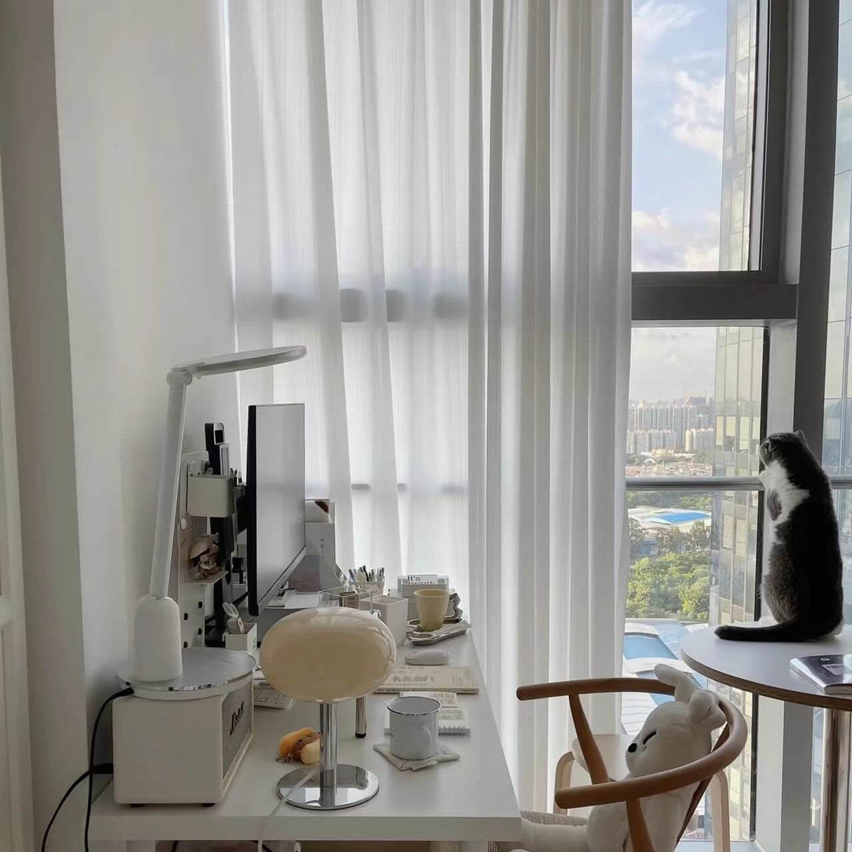 ShiningSphere Nordic Tischlampe | Vintage Design | Rundes Glas | Stimmungslicht | 1-flammig | Deko für Zuhause