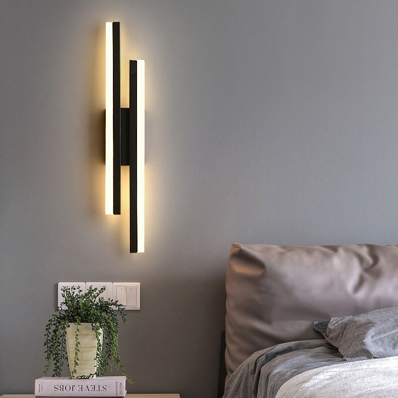 LuxLine Moderne LED Wandlampe | Minimalistisches Design | Eisen & Acryl | Dimmbares Licht