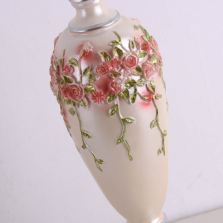 Tasséa Tischlampe mit romantischem Stoffdesign | Europäischer Stil | Dekorative Quasten | Perfekt für Wohnzimmer & Schlafzimmer