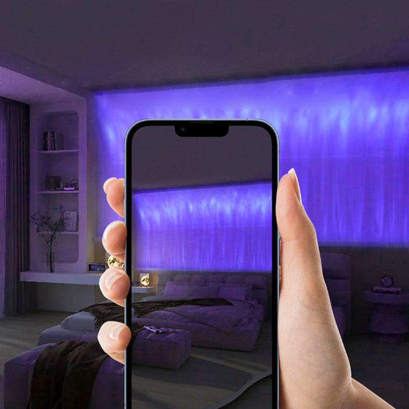 LumaRipple Art Deco LED Stehlampe | Aluminium & Acryl | Wasserdesign | Stimmungslicht für Wohnzimmer