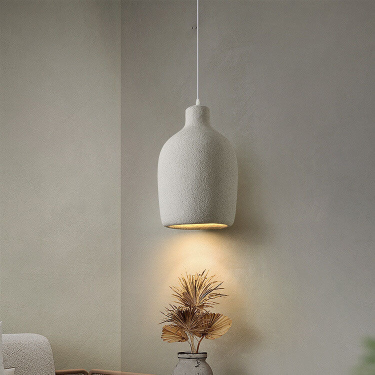 ArcheVase Minimalistische Pendelleuchte | Handgefertigte Textur | Japanisches Design | 1-Licht Hängeleuchte