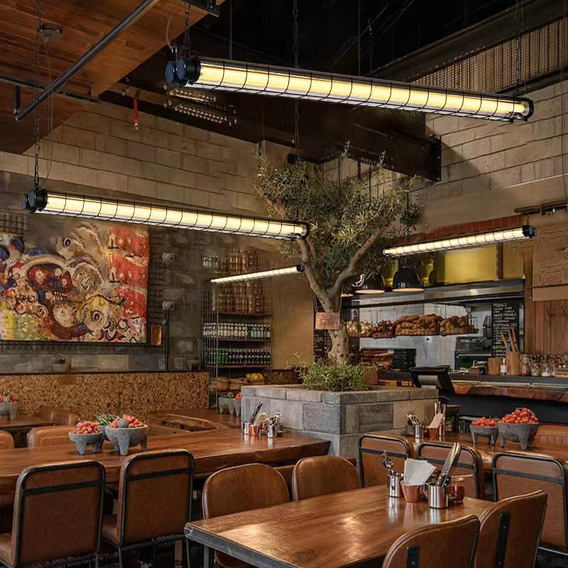 Lynteris Insel-Leuchte | Modernes Industrie-Design | Acryl & Metall | 1/2-flammig | Esszimmer-Beleuchtung