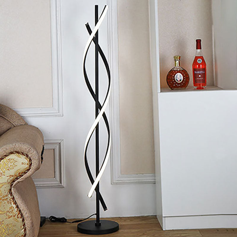 LumiSpire LED Stehlampe | Minimalistisches Spiraldesign | 1-flammige Standlampe | Dimmbares Licht