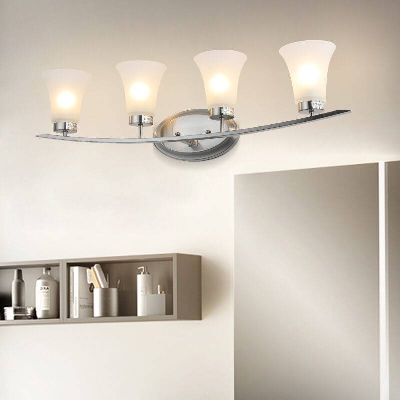 Floresta LED Wandlampe | Minimalistisches Industriedesign | 4-Licht Bad- & Spiegelbeleuchtung