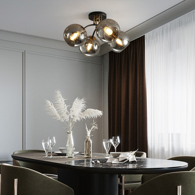 AstraLuxe Glas-Deckenleuchte | Luxus Design | 4/6/8 Lichter | Modern & Elegante Beleuchtung für Ihr Zuhause