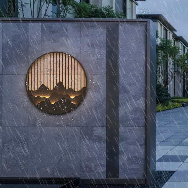 LumeVista LED Outdoor-Wandleuchte | Edelstahl & Berg-Design | Wasserdicht | Warmweiß | Moderne Beleuchtung für Außenbereiche