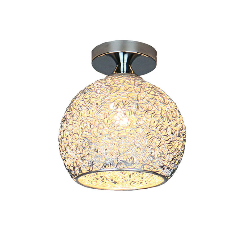 WeaveSphere Deckenleuchte | Skandinavisches Design | Geflochtene Kugel | 1-Licht | Perfekt für Flure und Wohnräume